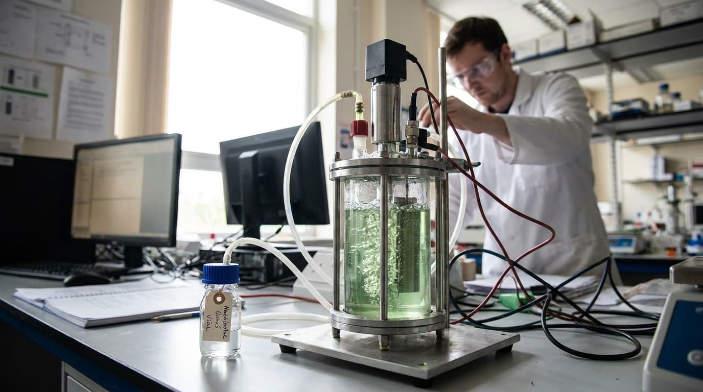 A laboratory artificial photosynthesis cell converting sunlight into clean fuel