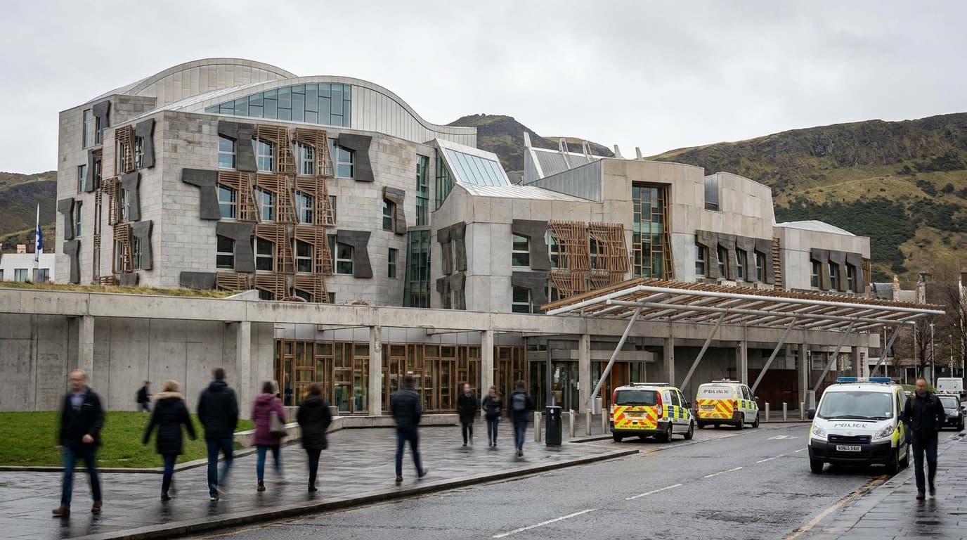 The Scottish Parliament building at Holyrood