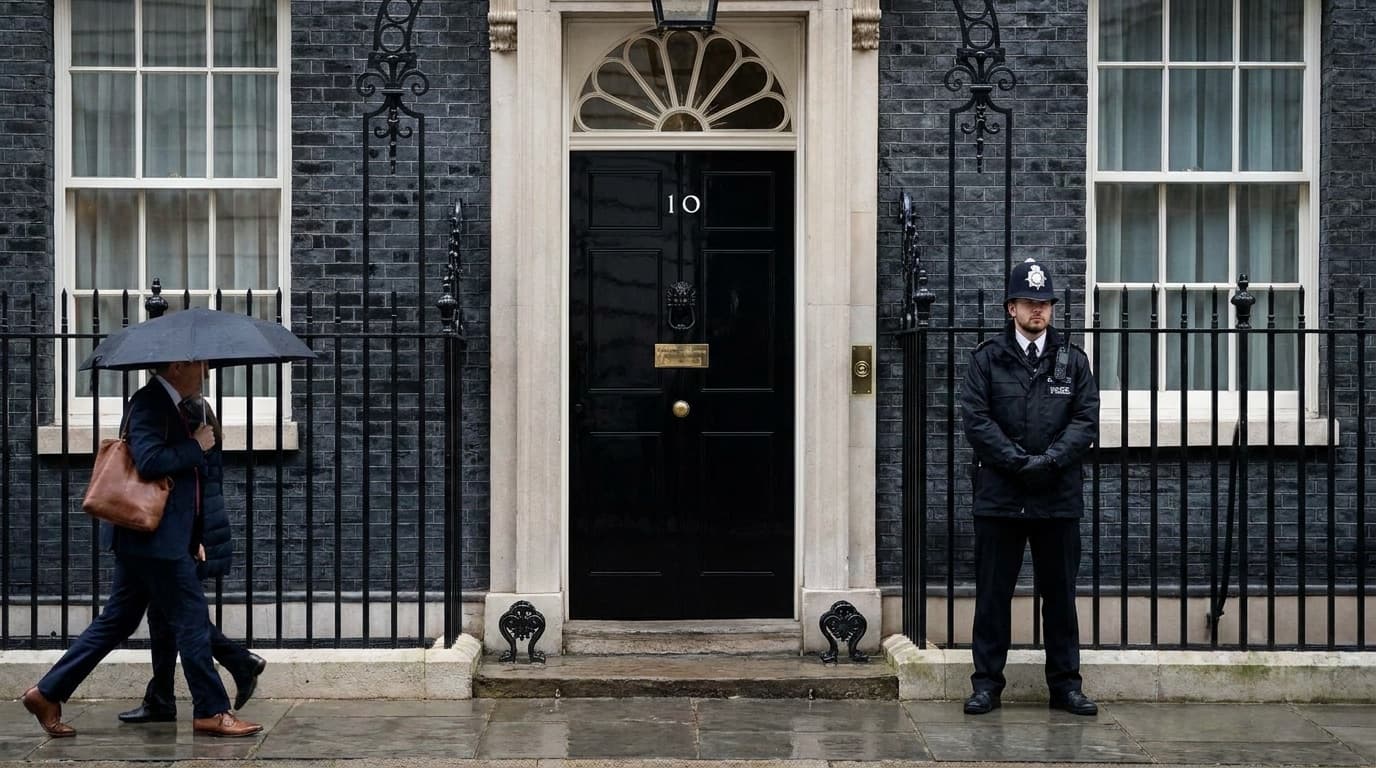 The door of 10 Downing Street