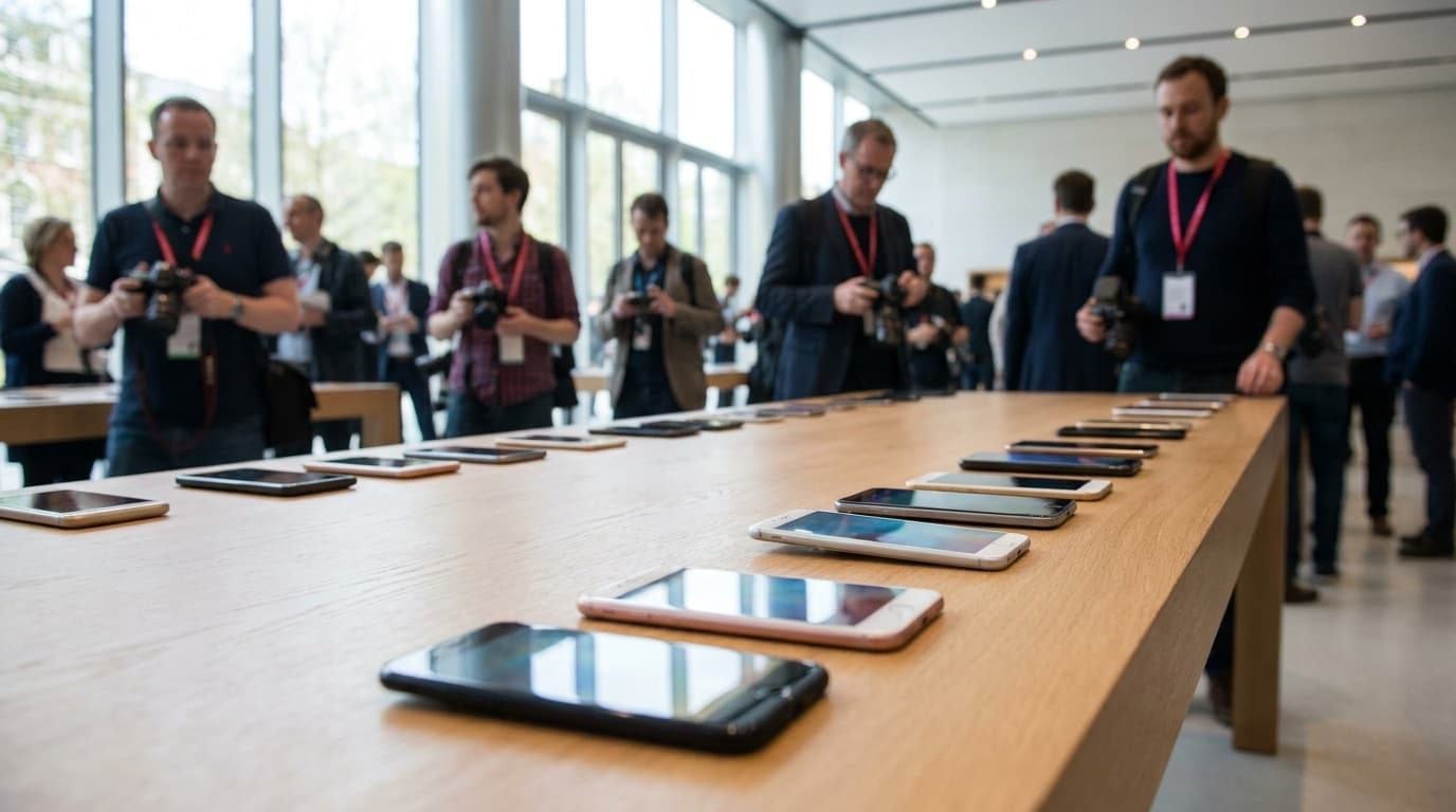 A row of new June 2026 smartphones displayed side by side