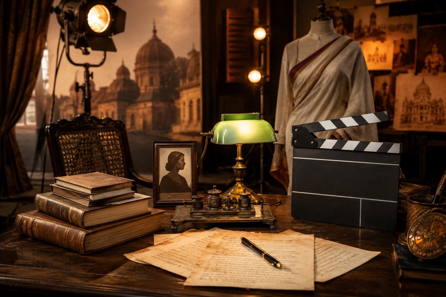 Period film set styled for an early twentieth century Indian heritage biopic