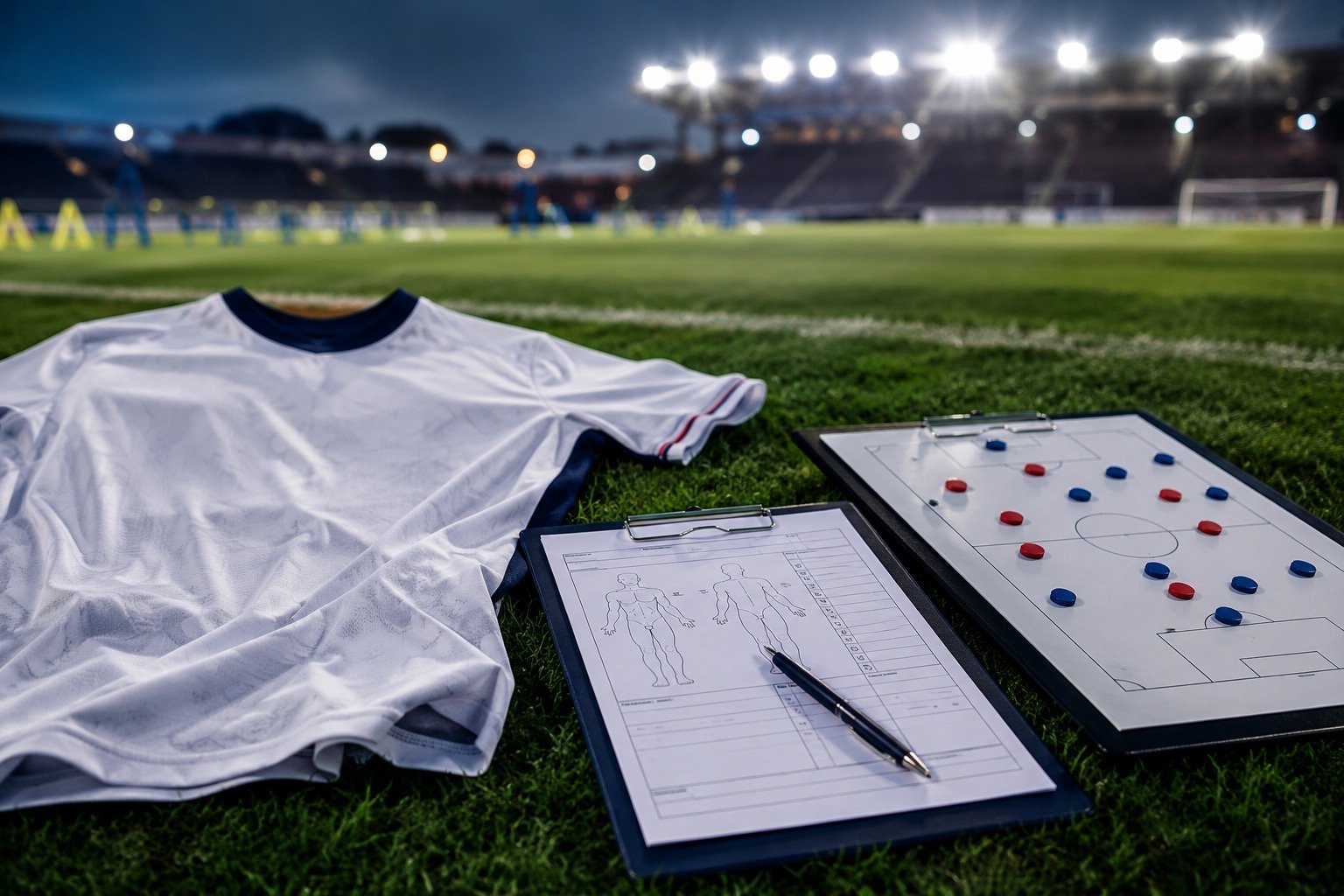 England footballers training ahead of a World Cup fixture