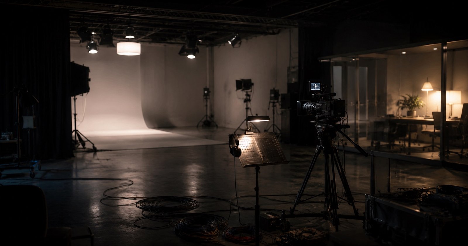 A quiet film studio lot symbolising the slowdown in Hollywood employment