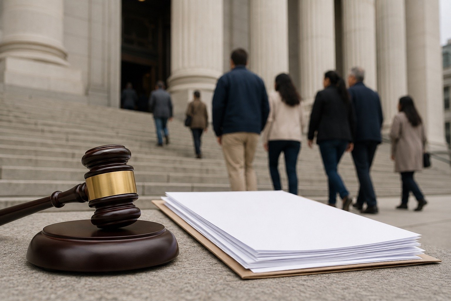 Exterior of a US immigration courthouse