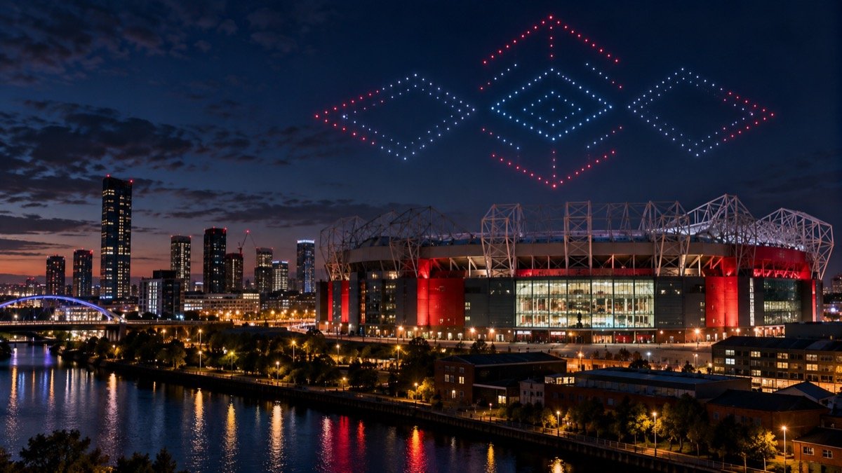 Oasis 2027 tour announcement teased by Manchester drone display