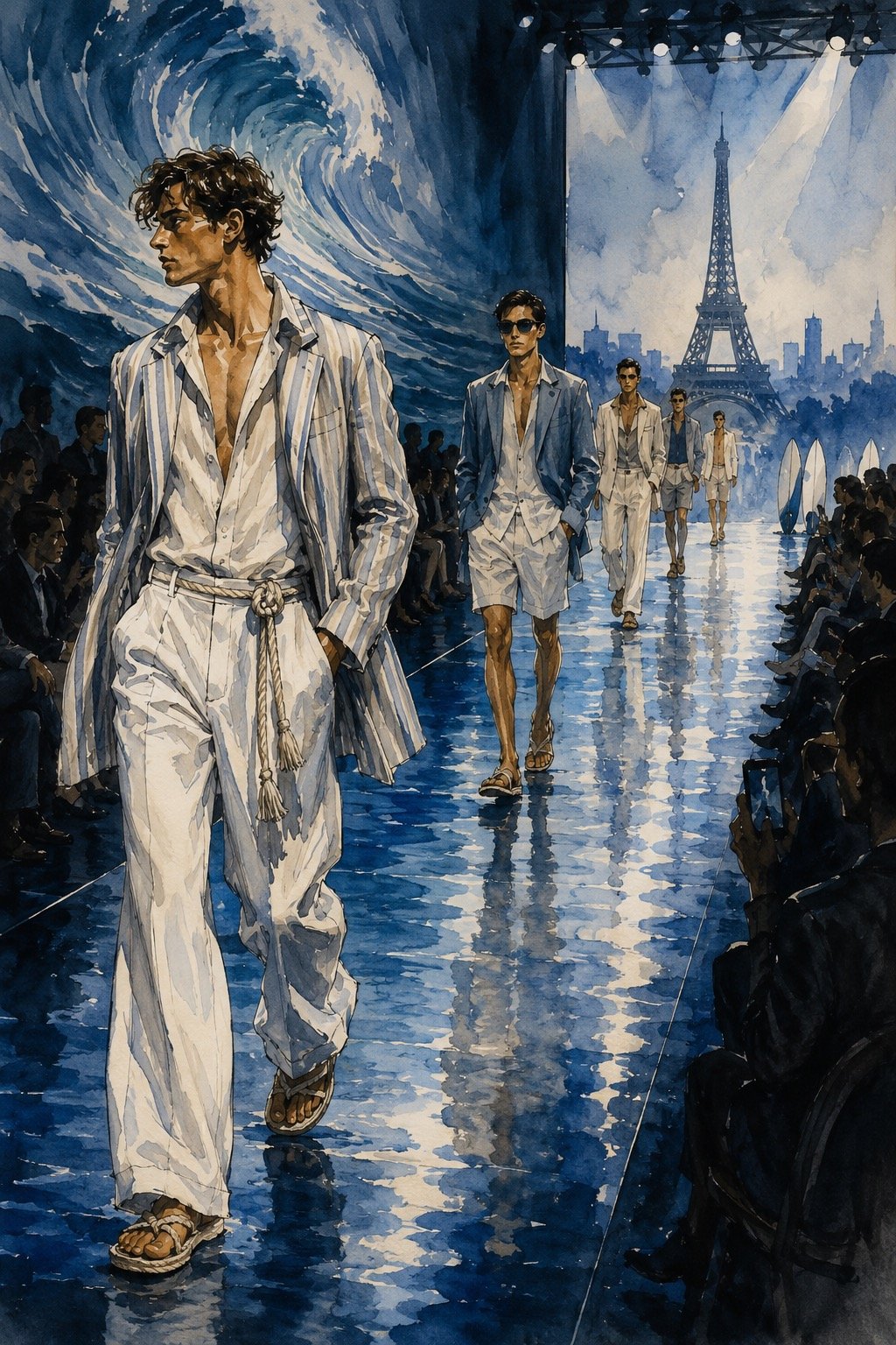 Fashion week runway show in Paris