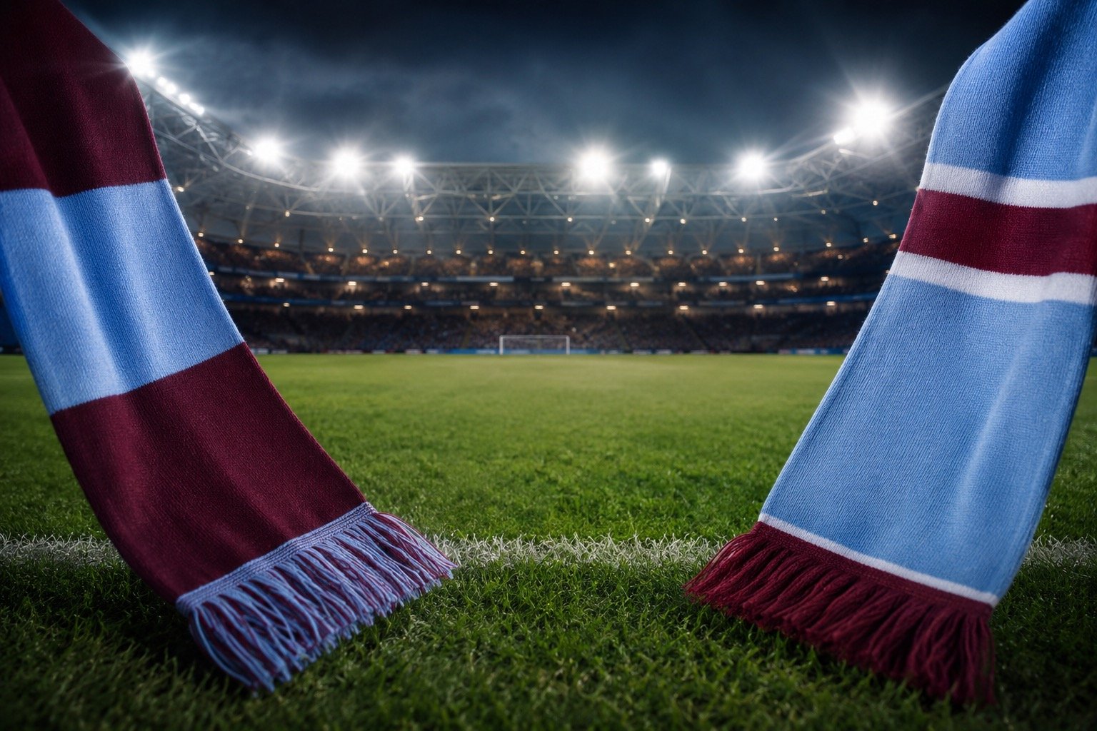 A football stadium ahead of a match